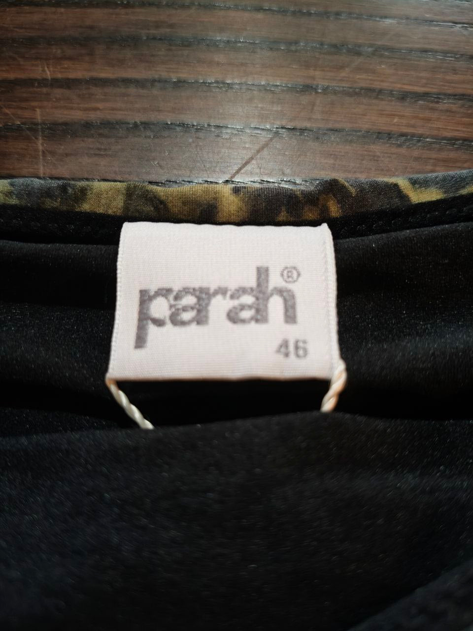 Parah gonna vintage fantasia animalier e floreale seta lycra tg 46