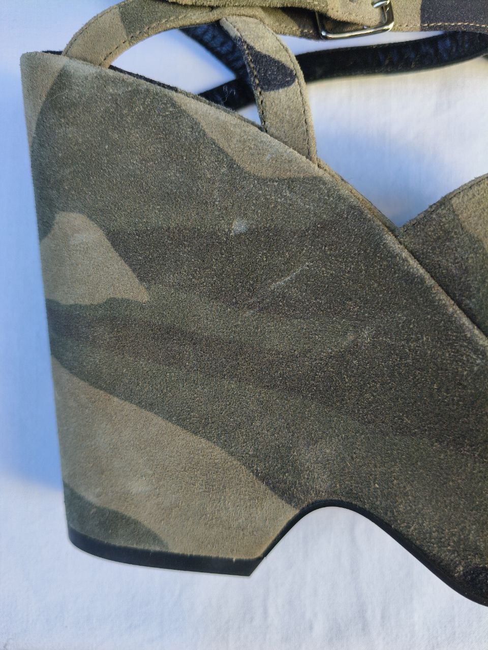 Saint Laurent sandalo platform con zeppa camouflage – n. 39