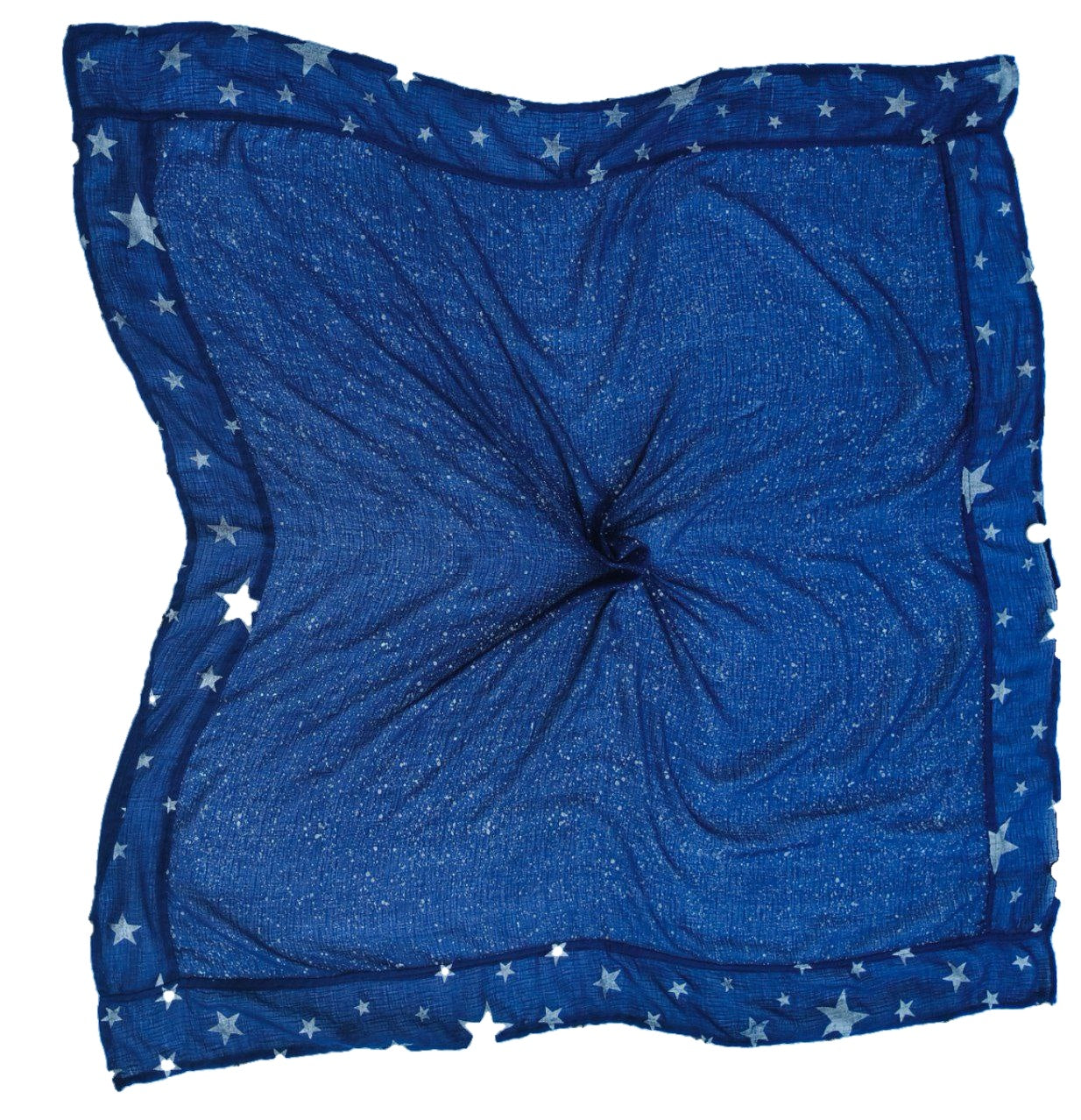 Stola Camomilla Milano blu indaco cielo stellato con paillettes (120×114)