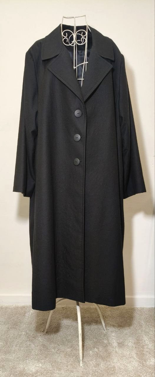 Cappotto nero over a tre bottoni Taglia XL