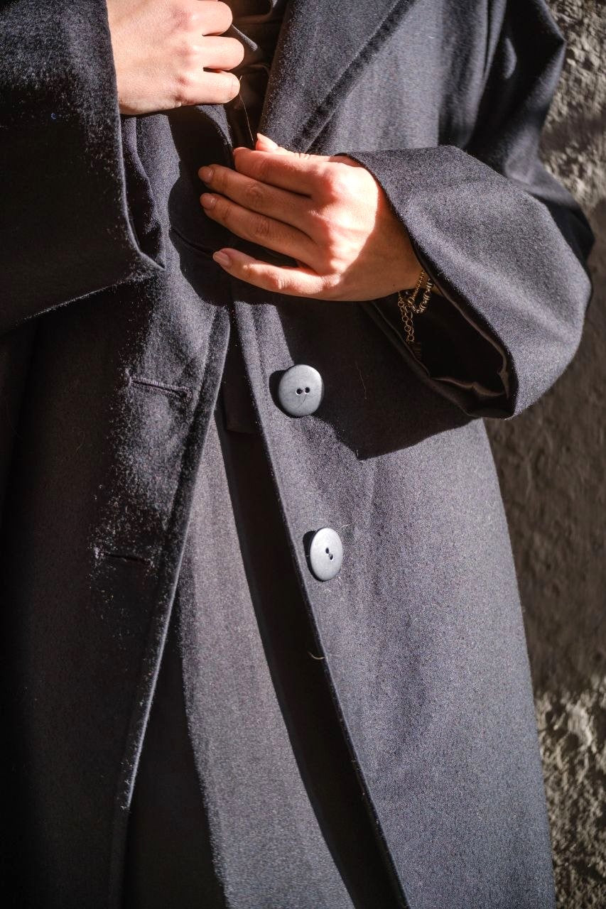 Cappotto nero over a tre bottoni Taglia XL