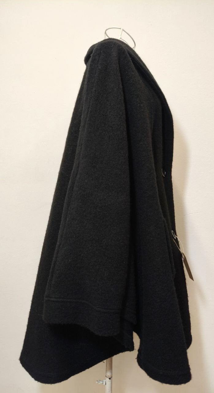 Cappotto over nero sartoriale Made in Italy Taglia XXL