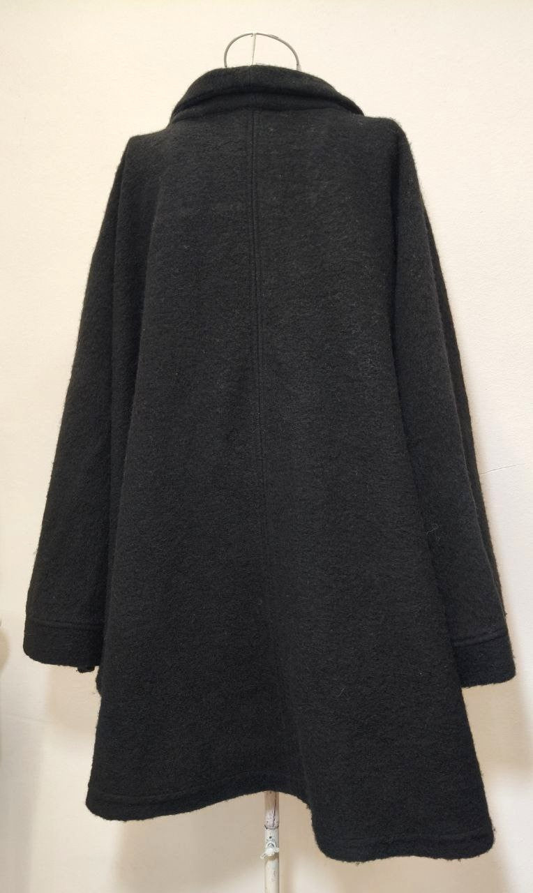 Cappotto over nero sartoriale Made in Italy Taglia XXL