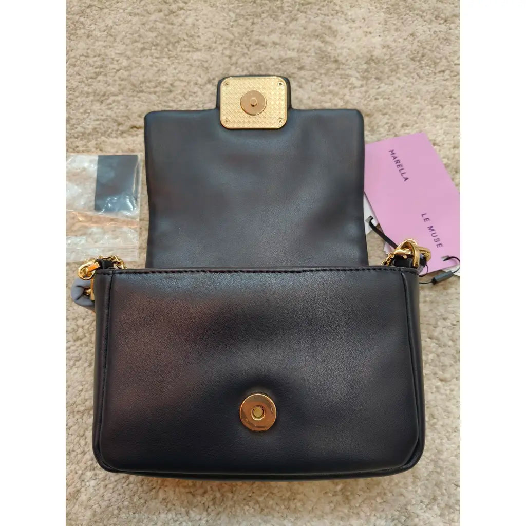 Marella Le Muse Pochette Tracolla Blu Navy con Catena Oro