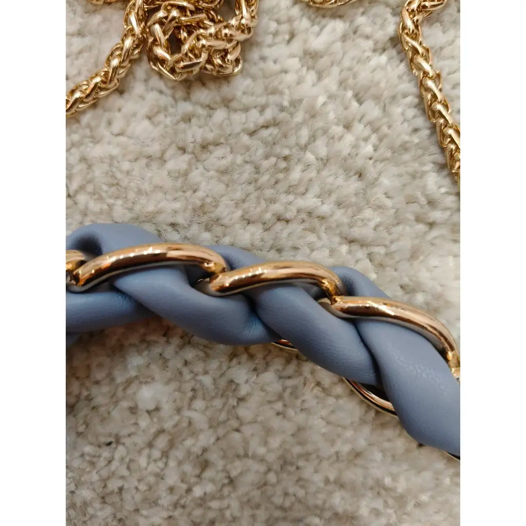 Marella Le Muse Pochette Tracolla Blu Navy con Catena Oro