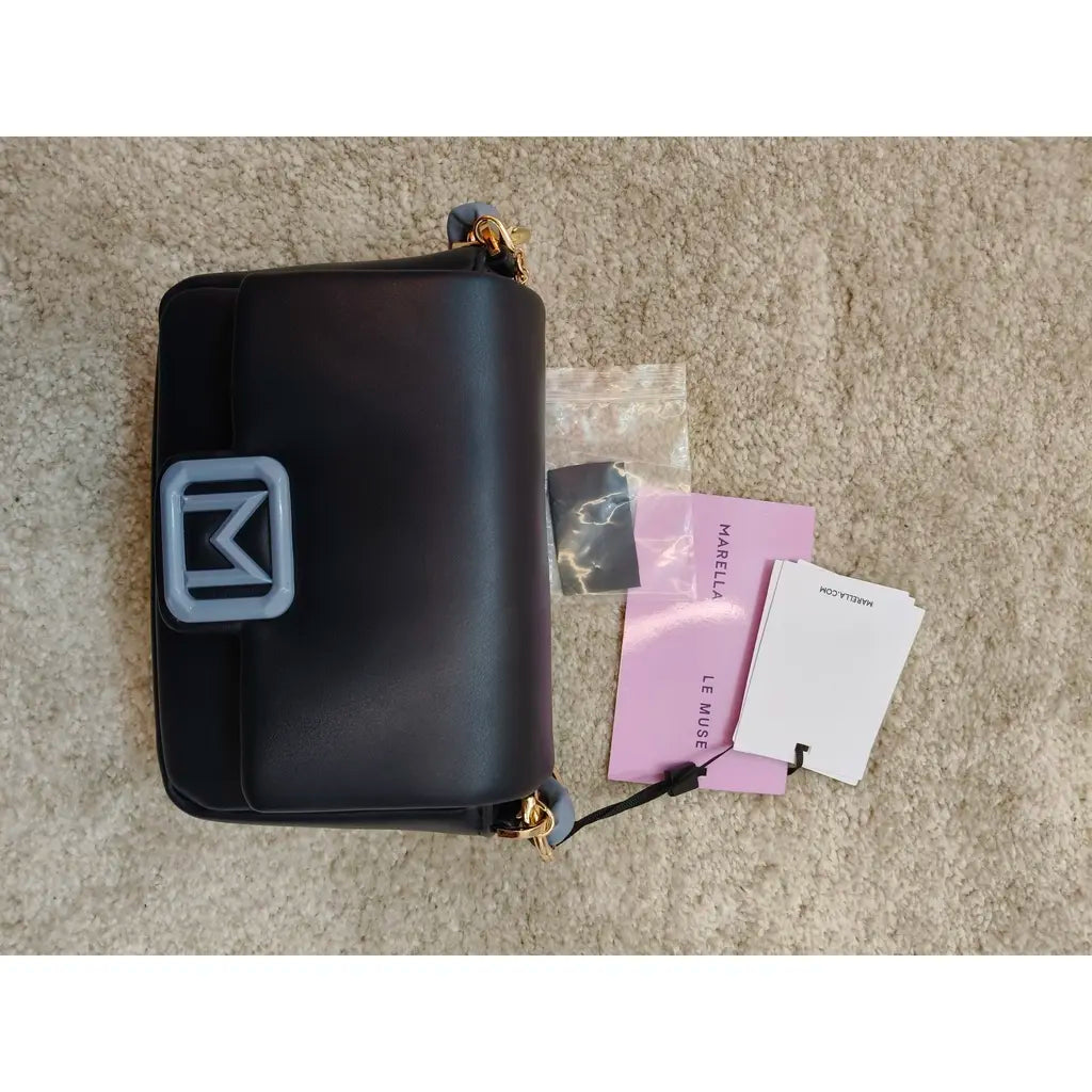 Marella Le Muse Pochette Tracolla Blu Navy con Catena Oro