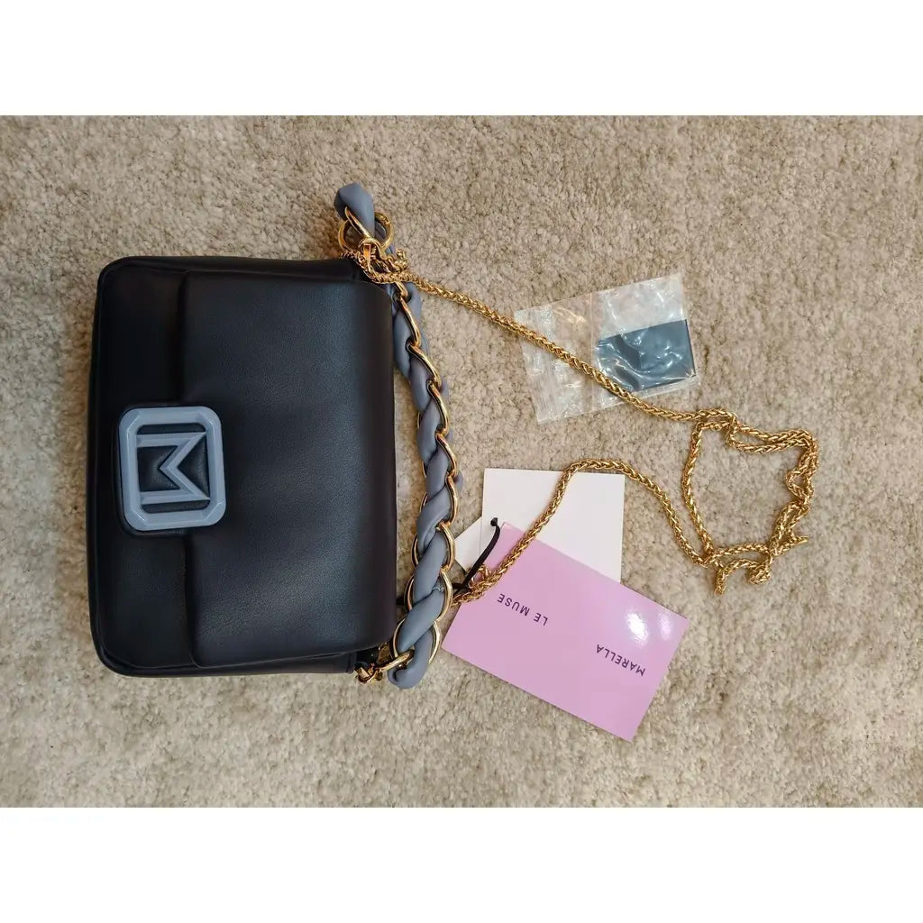 Marella Le Muse Pochette Tracolla Blu Navy con Catena Oro