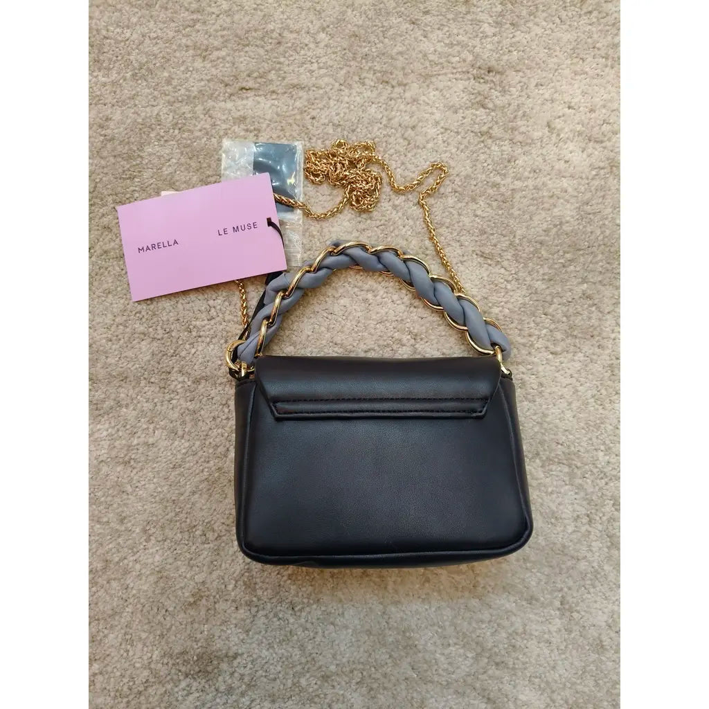 Marella Le Muse Pochette Tracolla Blu Navy con Catena Oro