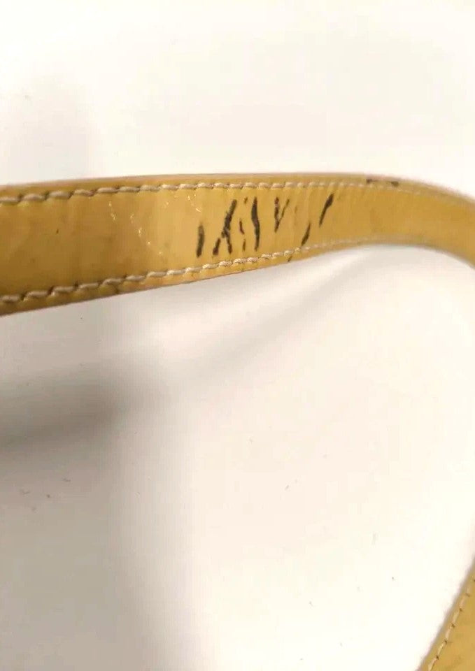 Borsa a mano Bally vintage rigida in pelle gialla con tracolla e chiusura sfera